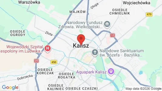 Sklepy Do wynajęcia i Kalisz - kort over placeringen