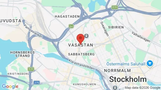 Clinics Vuokrattavana i Vasastan - kort over placeringen