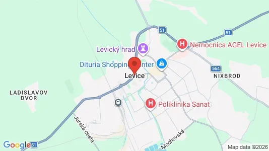 Nieruchomości komercyjne Do wynajęcia i Levice - kort over placeringen