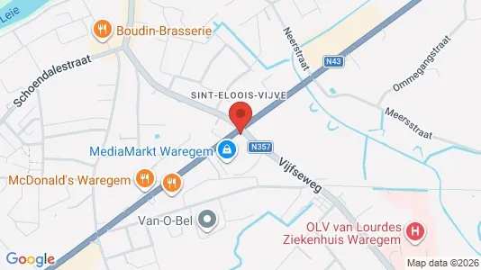 Nieruchomości komercyjne Na sprzedaż i Waregem - kort over placeringen