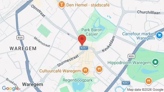 Nieruchomości komercyjne Na sprzedaż i Waregem - kort over placeringen