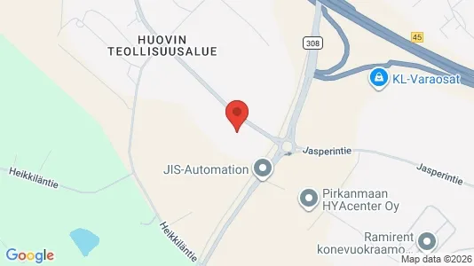 Teollisuuskiinteistöt Vuokrattavana i Pirkkala - kort over placeringen