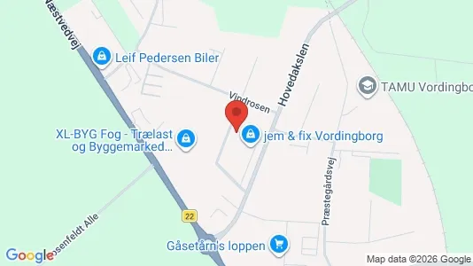 Magazyny Do wynajęcia i Vordingborg - kort over placeringen