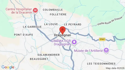 Commercial properties for sale i Draguignan - kort over placeringen