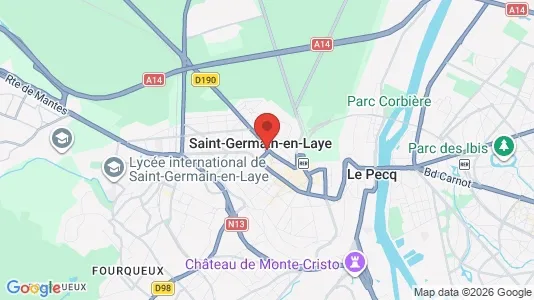Lokaler til salg i Saint-Germain-en-Laye - kort over placeringen