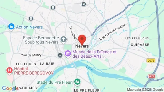 Commercial properties for sale i Nevers - kort over placeringen