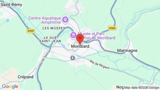 Lokaler til salg i Montbard - kort over placeringen
