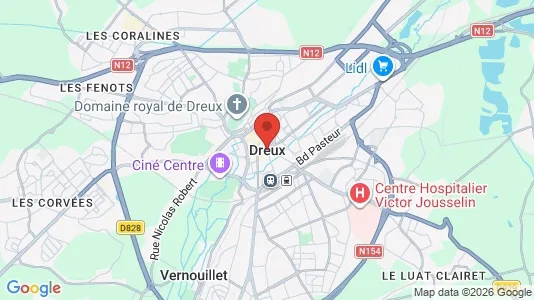 Commercial properties for sale i Dreux - kort over placeringen