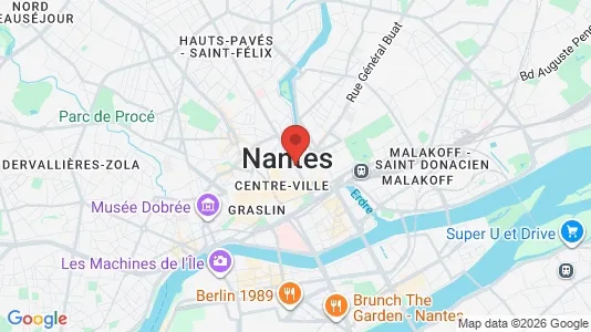 Commercial properties for sale i Nantes - kort over placeringen