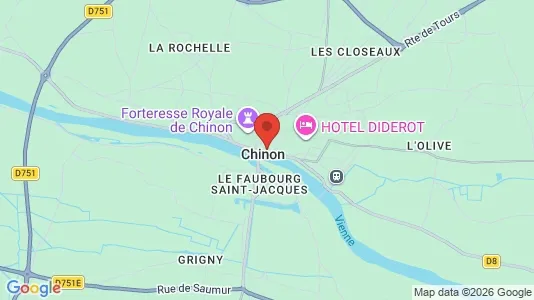 Lokaler til salg i Chinon - kort over placeringen