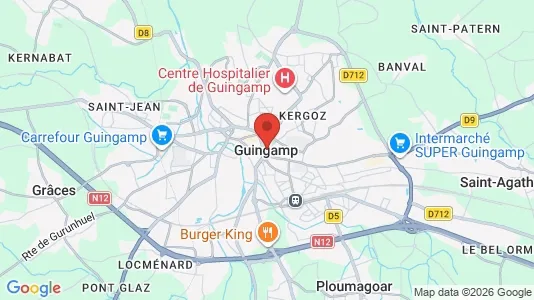 Nieruchomości komercyjne Na sprzedaż i Guingamp - kort over placeringen