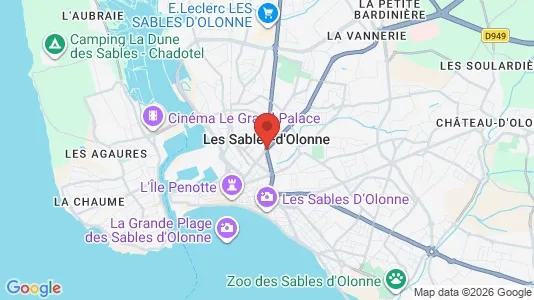 Commercial properties for sale i Les Sables-d'Olonne - kort over placeringen