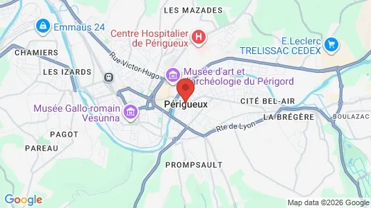 Nieruchomości komercyjne Na sprzedaż i Périgueux - kort over placeringen