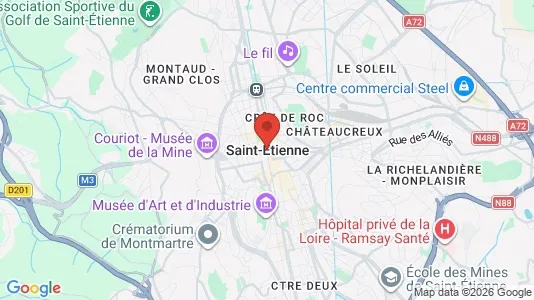 Lokaler til salg i Saint-Étienne - kort over placeringen