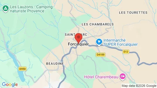 Commercial properties for sale i Forcalquier - kort over placeringen