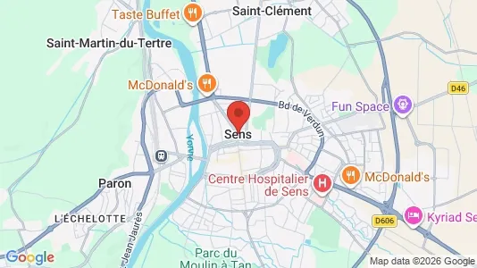 Commercial properties for sale i Sens - kort over placeringen