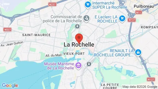 Lokaler til salg i La Rochelle - kort over placeringen