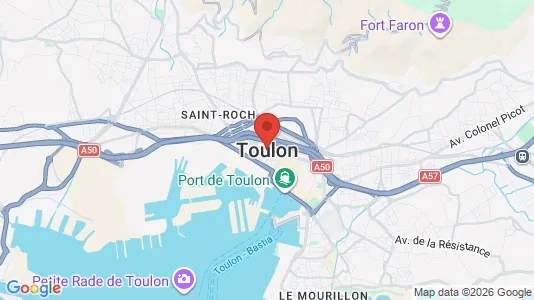 Gewerbeflächen zum Kauf i Toulon - kort over placeringen