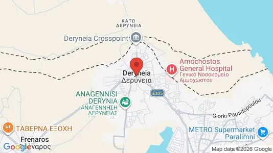 Nieruchomości komercyjne Na sprzedaż i Deryneia - kort over placeringen