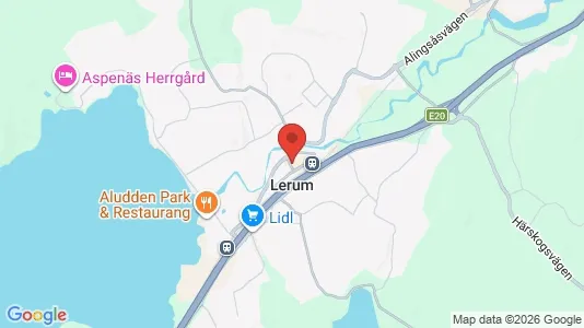 Kontorslokaler för uthyrning i Lerum - kort over placeringen