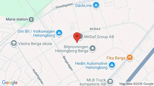 Lager zur Miete i Helsingborg - kort over placeringen