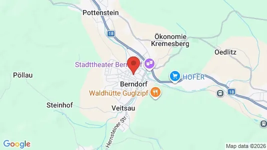 Industrial properties for rent i Berndorf - kort over placeringen