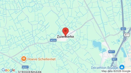 Lokale biurowe Do wynajęcia i Zuienkerke - kort over placeringen