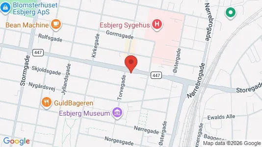Nieruchomości komercyjne Do wynajęcia i Esbjerg - kort over placeringen