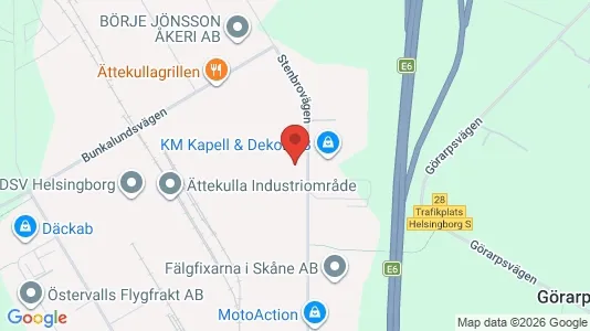 Garages Do wynajęcia i Helsingborg - kort over placeringen