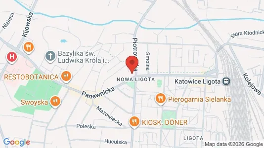 Lokaler til leie i Katowice - kort over placeringen