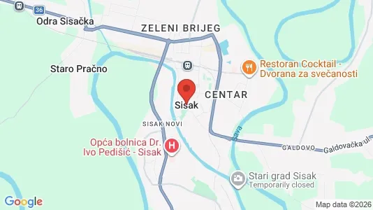 Lokaler til salg i Sisak - kort over placeringen