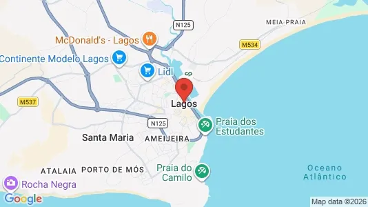 Sklepy Do wynajęcia i Lagos - kort over placeringen