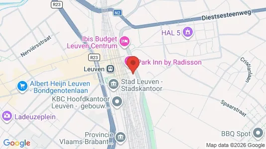 Lokaler til leie i Leuven - kort over placeringen