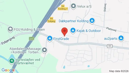 Gewerbeflächen zur Miete i Kolding - kort over placeringen