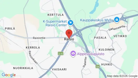 Kaupat Vuokrattavana i Raisio - Kuva Google Street Viewstä