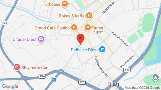 Nieruchomości komercyjne Na sprzedaż i Diest - kort over placeringen
