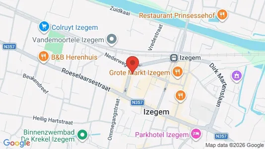 Nieruchomości komercyjne Na sprzedaż i Izegem - kort over placeringen