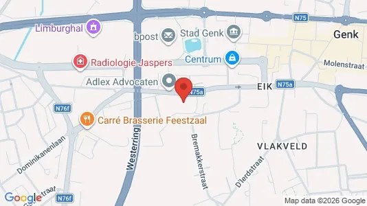Commercial properties for rent i Genk - kort over placeringen