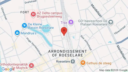Office spaces for sale i Roeselare - kort over placeringen