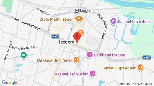 Nieruchomości komercyjne Na sprzedaż i Izegem - kort over placeringen