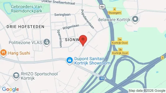 Lokaler til salg i Kortrijk - kort over placeringen