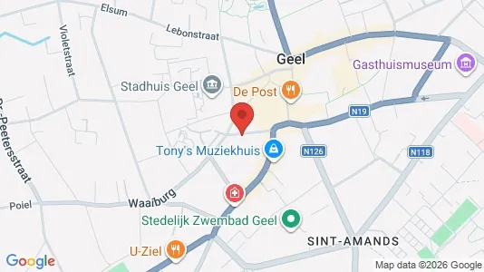 Commercial properties for rent i Geel - kort over placeringen