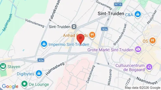 Commercial properties for sale i Sint-Truiden - kort over placeringen