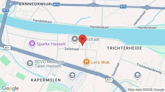 Gewerbeflächen zum Kauf i Hasselt - kort over placeringen