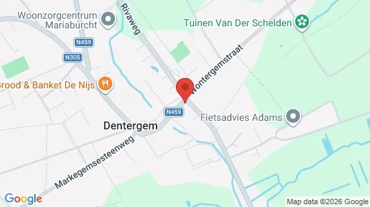 Propiedades comerciales En venta i Dentergem - kort over placeringen