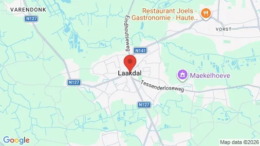 Tiendas En venta i Laakdal - kort over placeringen