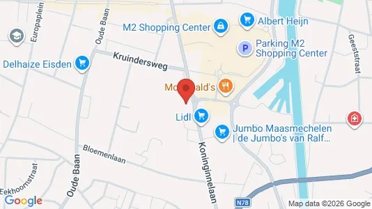 Commercial properties for rent i Maasmechelen - kort over placeringen