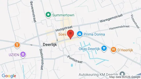 Propiedades comerciales En venta i Deerlijk - kort over placeringen