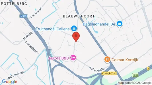 Commercial properties for rent i Kortrijk - kort over placeringen