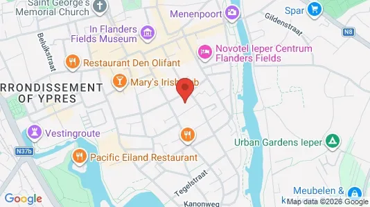 Office spaces for sale i Ieper - kort over placeringen